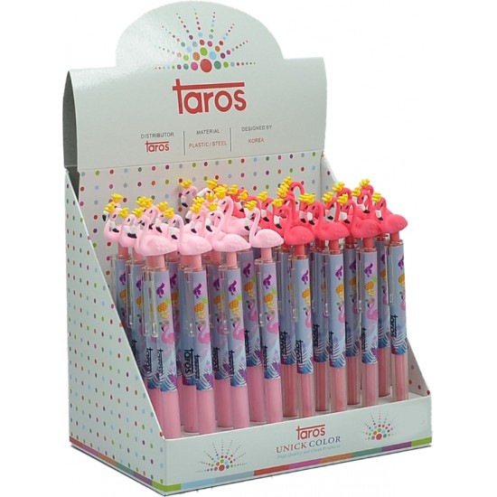 TAROS UNICK COLOR FLAMİNGO TEPELİ VERSATİL KALEM 36 LI